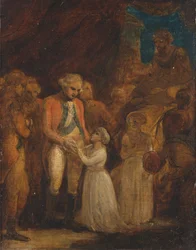 The Two Sons of Tipu Sahib, Sultan of Mysore, blir overlevert som gisler til general Cornwallis